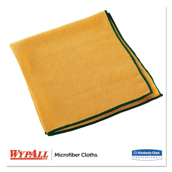 WypAll Microfiber Cloths (83610), Reusable,15.75 X 15.75, Gold (Yellow), 4 Packs / Case